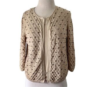 Jones New York Beaded Sweater Set Petite